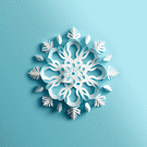 Flocon de neige d&eacute;licat sur fond bleu